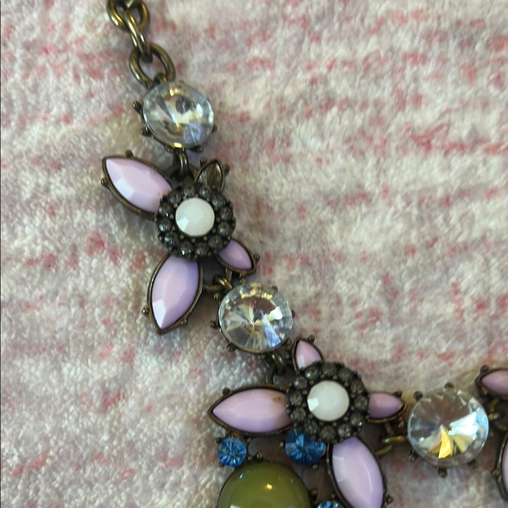 J. Crew Pink and Blue Iridescent Bead Necklace - Picture 5 of 10